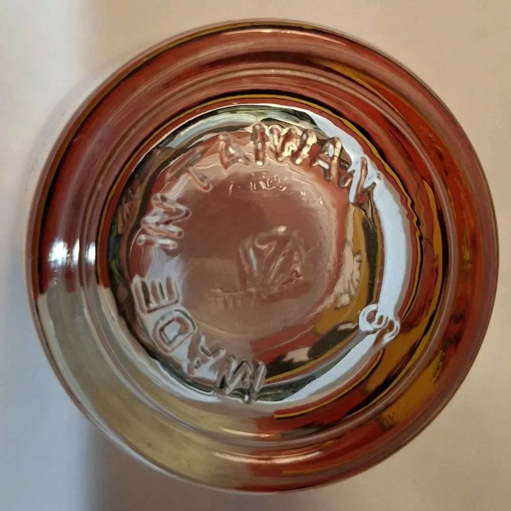 Vintage Shot Glass Souvenir of Oregon Red w Black Mountains & White Bird
